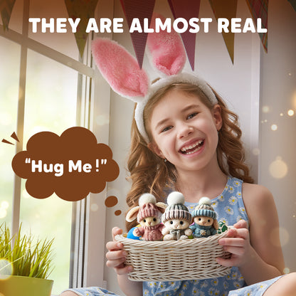 🔥Easter Sale: BUY 3 GET 1 FREE - Handmade🐇Mini Bunny Hug Cute Easter Gift🎁