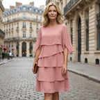 🎁Women's Elegant Layered Ruffle Sleeve Dress – Effortless Style for Every Occasion💃