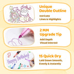 ✏️✏️✏️Marker Pen for Highlight Drawing Double Line Outline Pen Highlighter