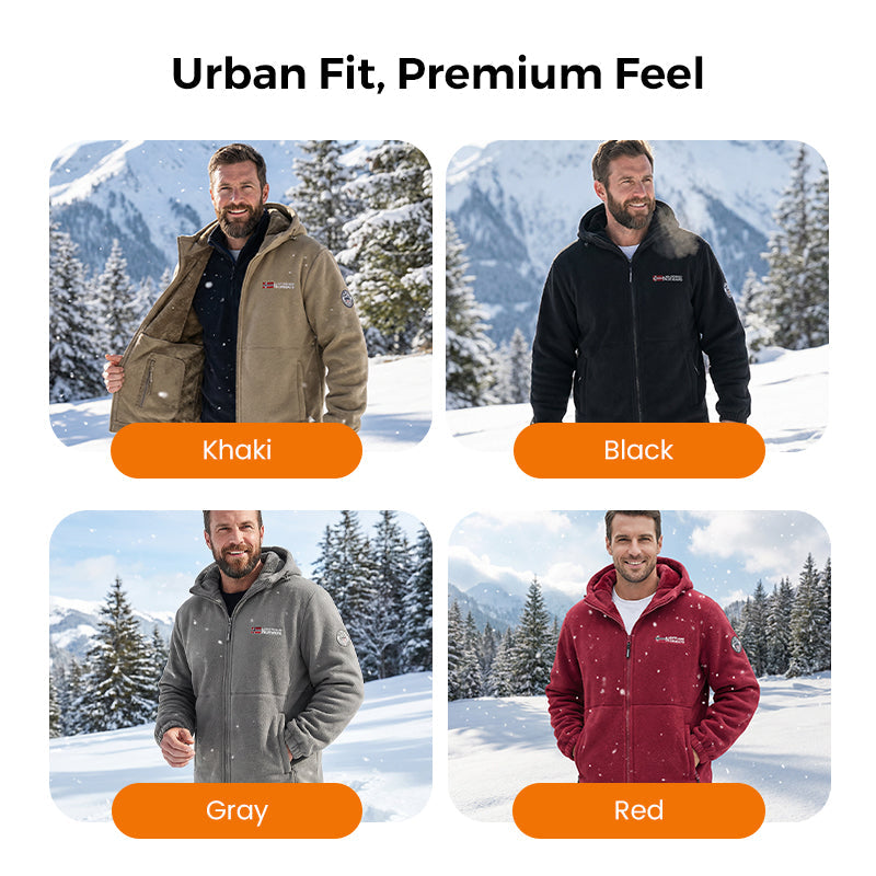 🔥Upgraded Unisex Hooded Casual Graphene Heated Insulated Jacket (with Internal Pockets)