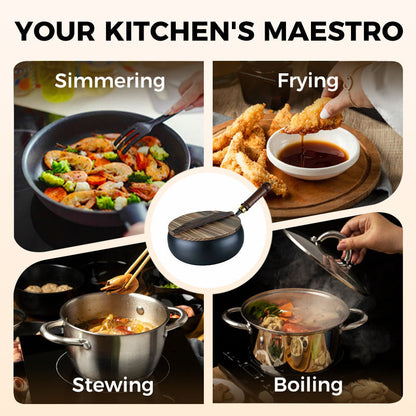 🍳Uncoated Thick Iron Pot