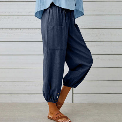 💎 2026 New Women's Summer Cotton Linen Wide-Leg Pants – Breathable, Wrinkle-Free & Relaxed Fit 🍃