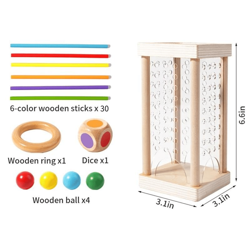 ⭐Wooden Peg Game With Balls for Children
