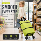 🔥2-in-1 Foldable Shopping Cart