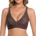 Jelly Wireless Womens Comfortable Wireless Bras Push Up Bralettes Seamless Tshirts Bras Deep V Everyday Bras