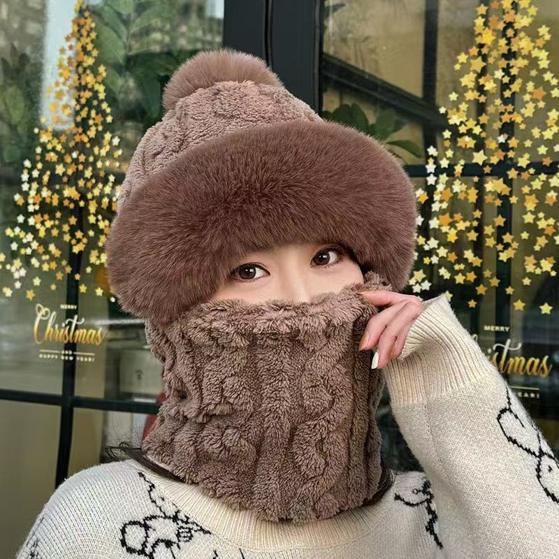 ❄️Winter-Specials❄️Women's Winter Warm Windproof Plush Scarf Hat