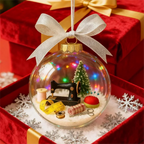 🎄  Holiday Sewing Snow Globe -DIY Craft Ornament with Glitter & Mini Figures, Festive Decor for Tree or Gift 🧵📦