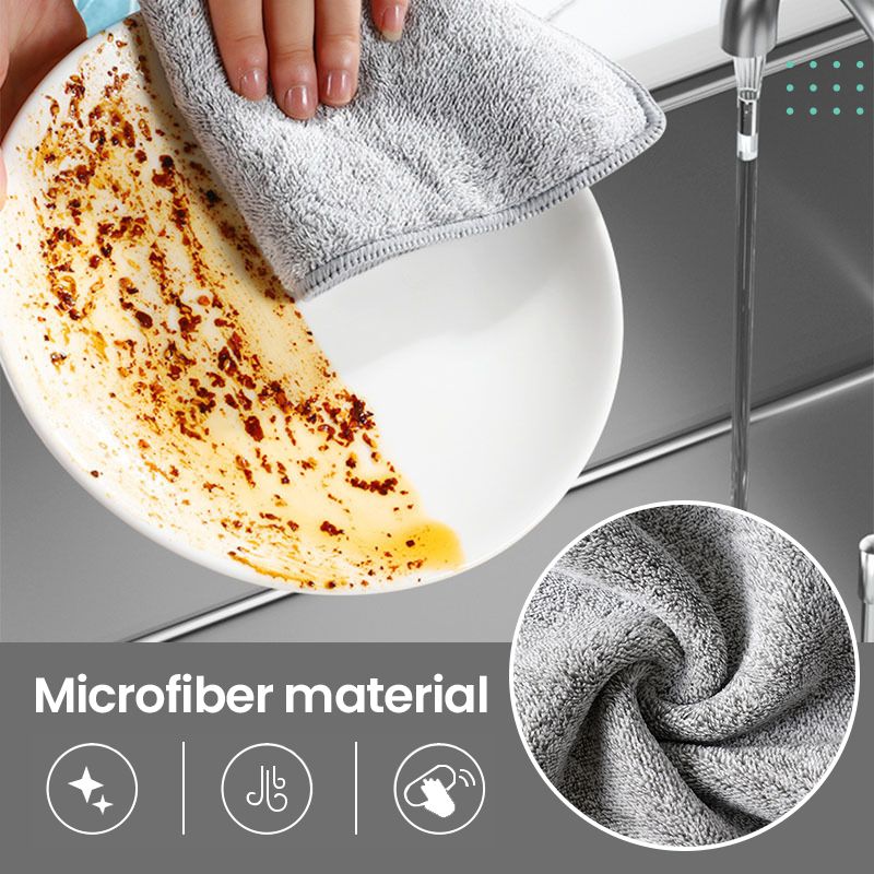 Bamboo Charcoal Microfiber Cleaning Rag