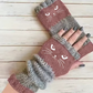 🐱 Cute Women’s Knitted Cat Gloves — For Warm Hands & Free Fingers🧶