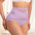 🌸Buy 1 Get 3 Packs✨Plus-Size High-Waist Cross Tummy Control Panties