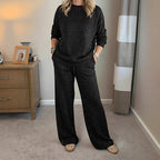 ✨🎅Last-Minute Christmas Offers 🎄⏰Women's Glitter Pullover Sweater & Pants 2-Piece Set