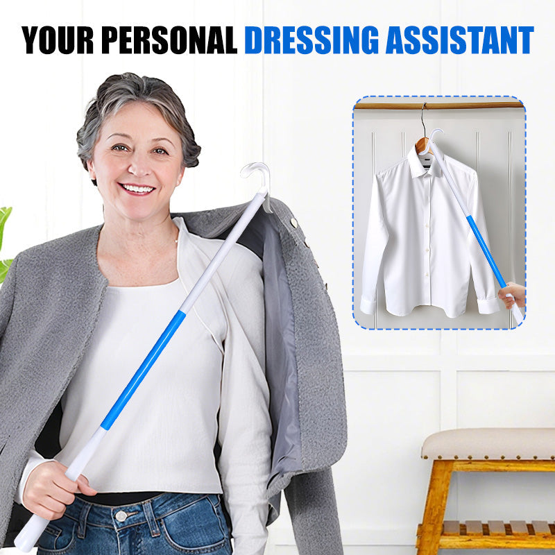 Adjustable Long Shoe Horn with Sock Remover for Seniors