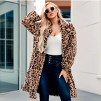 ✨Autumn's Best-Selling Sets 💖Women's Leopard Print Mid-Length Jacket and Leather Leggings