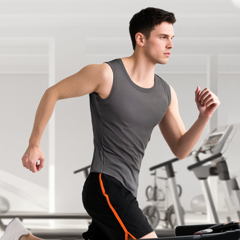 🎉🛍️Men's Summer Essentials 🎽Round Neck Quick-Drying Stretchy Slim Tank Top