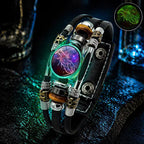 ☪️Glow-in-the-Dark Leather Zodiac Sign Bracelet For Men and Women (6.9/8.1 inches)♑️