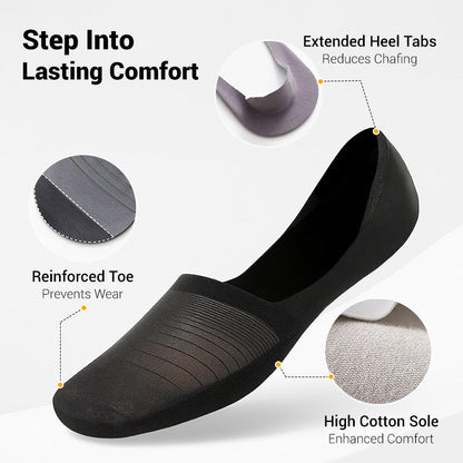 💥5 Pairs Ice Silk No-Show Socks Set