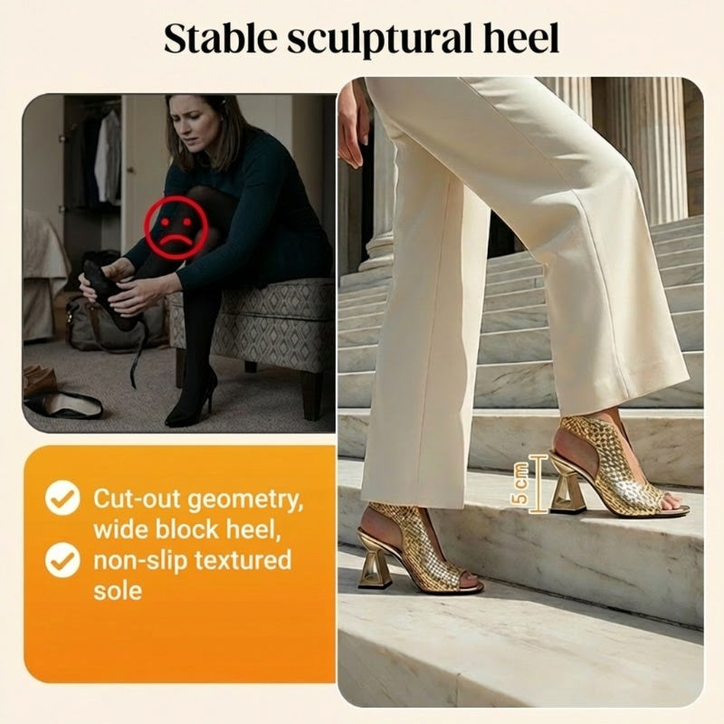 👡Women's Elegant Peep-Toe Heeled Sandals