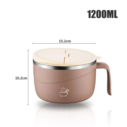 🔥304 Stainless Steel Insulated Ramen Bowl