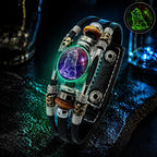 ☪️Glow-in-the-Dark Leather Zodiac Sign Bracelet For Men and Women (6.9/8.1 inches)♑️