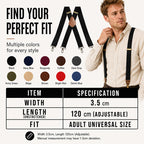 🧵👖🌀Universal X-Shaped High-Elastic Suspenders – Stretchy & Breathable, No More Sagging Pants, Perfect for Work, Leisure, or Active Days 🏃‍♂️💨