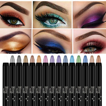 16 Color Highlighter Eyeshadow Pencil Waterproof Glitter Eye Shadow Eyeliner Pen