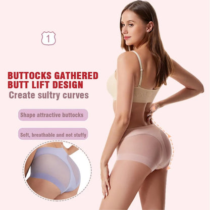 Pay 1 Get 4(4packs) High Waist Ice Silk Seamless Shaping Briefs--Last Day 49% OFF