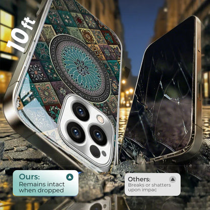 Colorful Lotus Flower Totem Case Kit for iPhone - Get a FREE Exquisite Diamond Bracelet!🔥