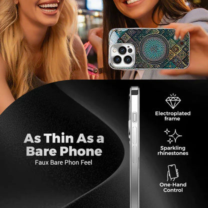 Colorful Lotus Flower Totem Case Kit for iPhone - Get a FREE Exquisite Diamond Bracelet!🔥