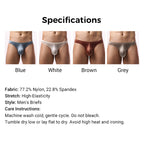 Men's Low-Rise Contoured Pouch Sexy Briefs