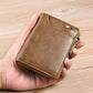Men Wallet Zipper Genuine Leather Purse ( RFID PROTECTED )