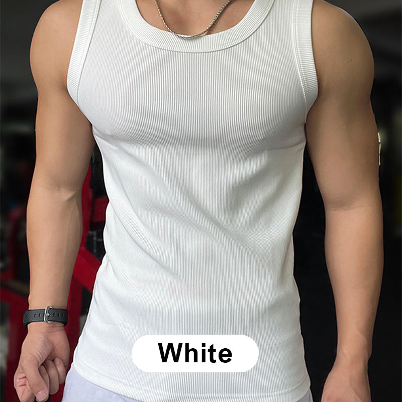 🎉🛍️Men's Summer Essentials 🎽Round Neck Quick-Drying Stretchy Slim Tank Top