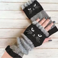 🐱 Cute Women’s Knitted Cat Gloves — For Warm Hands & Free Fingers🧶