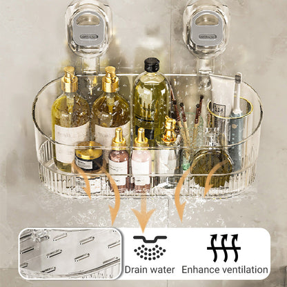 🔥Suction Cup Storage Rack with Drain Hole