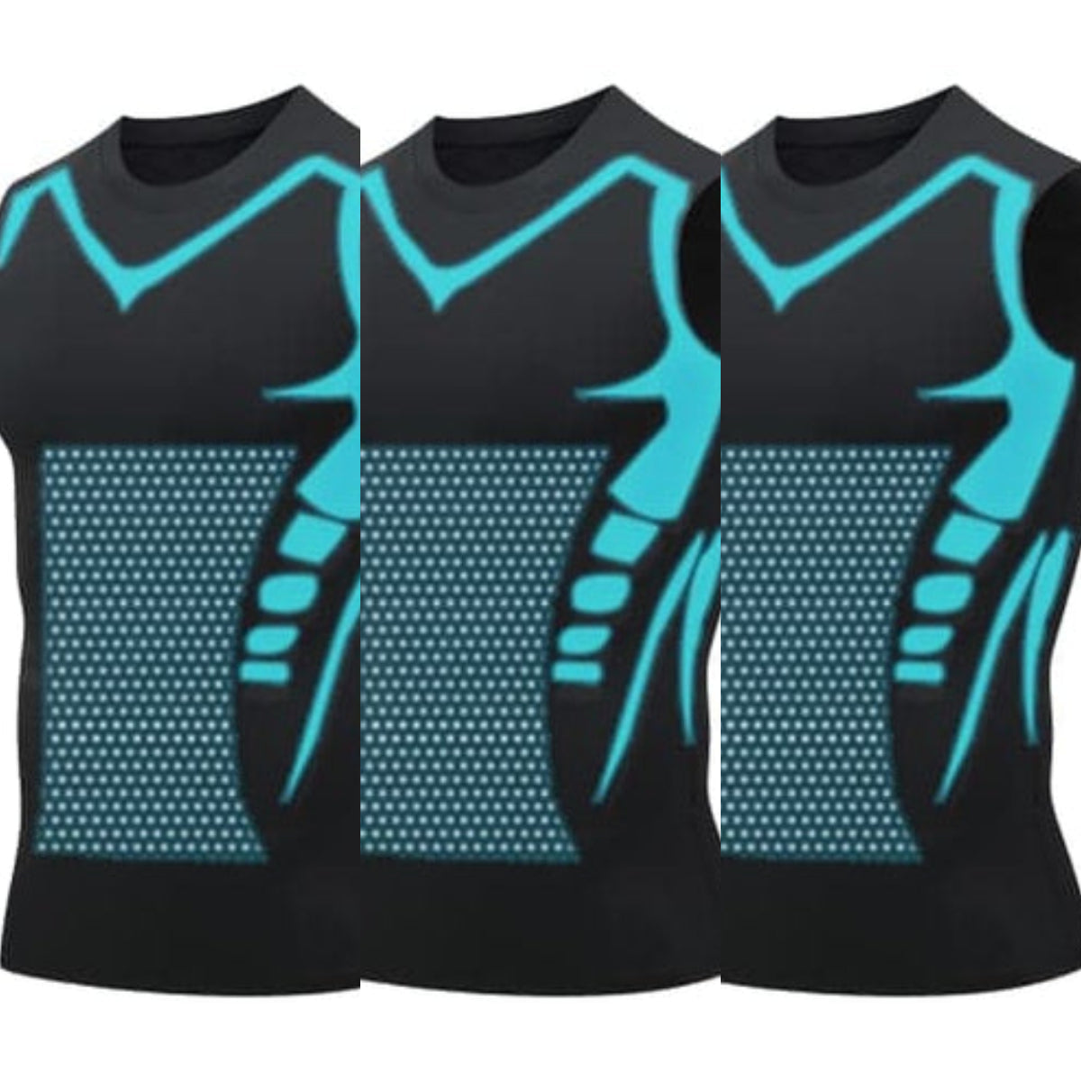 Ionic Shaping Vest – Cooling compression, smooths belly & love handles. Invisible under shirts. Feel confident again! 💪✨