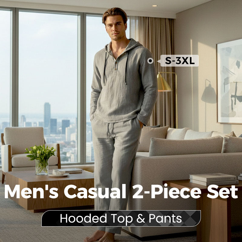 💥Men's Hooded Casual Loose Top & Pants 2-Piece Set