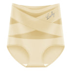 🌸Buy 1 Get 3 Packs✨Plus-Size High-Waist Cross Tummy Control Panties