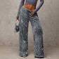 👖✨Women's Sequin Sparkle Wide Leg Pants with Elastic Waistband✨