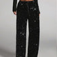 👖✨Women's Sequin Sparkle Wide Leg Pants with Elastic Waistband✨
