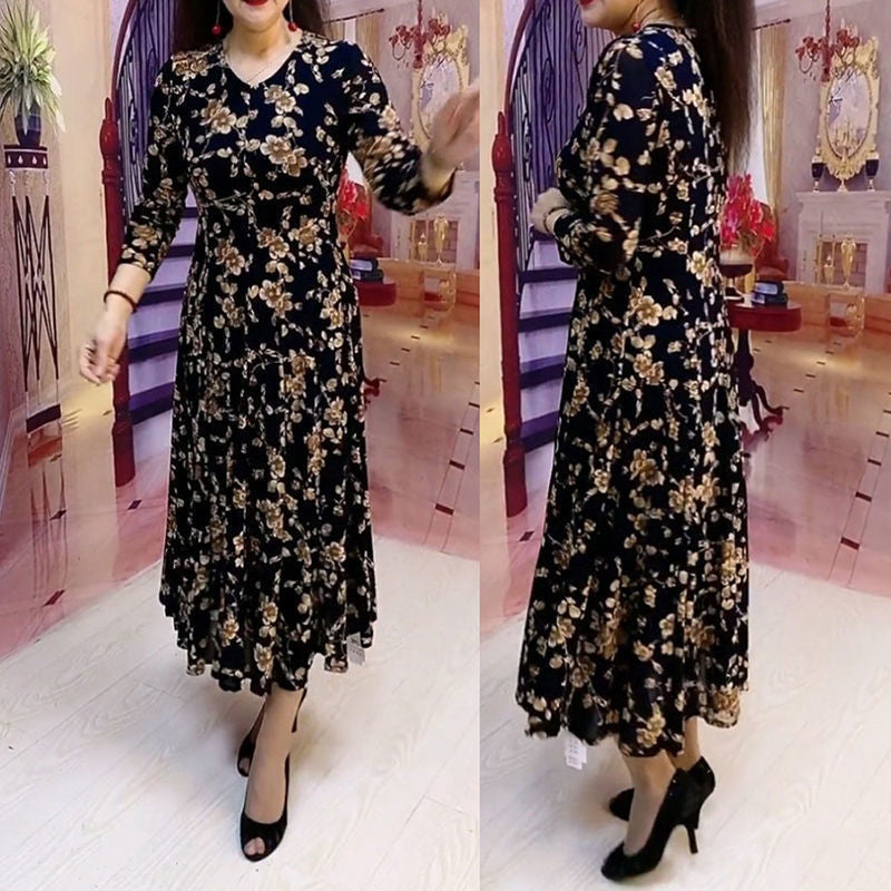 💥Hot sale 47% off women’s elegant V-neck floral dress👗