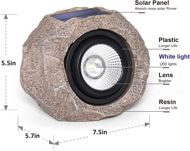✨Solar Powered LED Rock Lamp