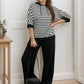 Women's Striped Top & Solid Pants Set