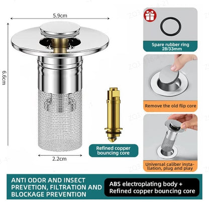 Isolate odor and prevent cockroaches-Stainless Steel Floor Drain Filter