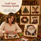 🎄✨ DIY Christmas Pearl Bead Art Kit – 5 Festive Designs, 3D Raised Beads & Display Frame Included | Holiday Wall Decor 🖼️🎨