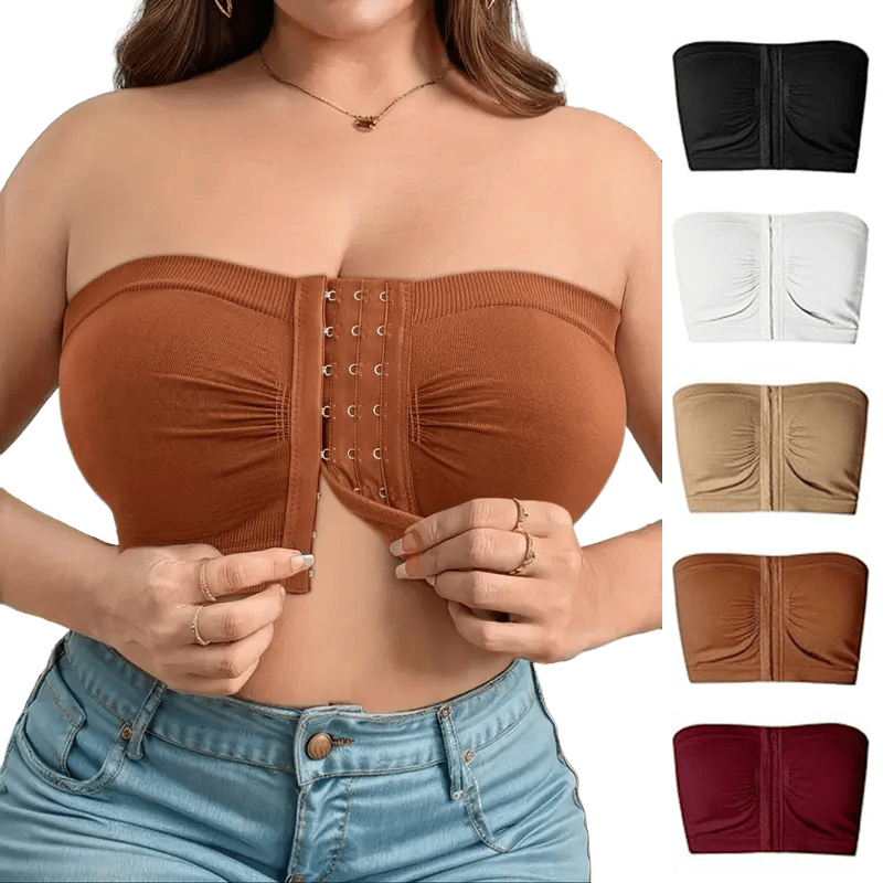 ✨Plus Size Strapless Front Buckle Breathable Bra🔥