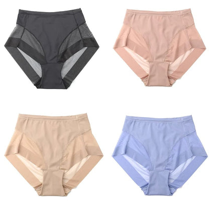 Pay 1 Get 4(4packs) High Waist Ice Silk Seamless Shaping Briefs--Last Day 49% OFF