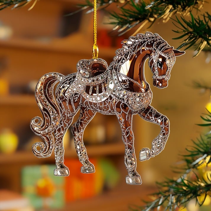 🔥🎁Handmade Horse Christmas Ornament（2D）