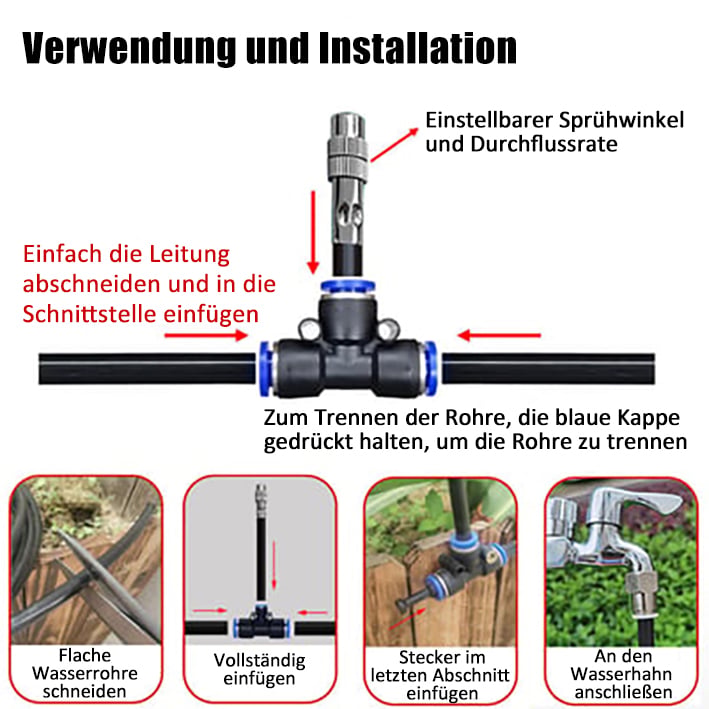 🌱💧 Automatic Garden Irrigation System – 360° Adjustable, Misting, Water-Saving, Complete Set ✨