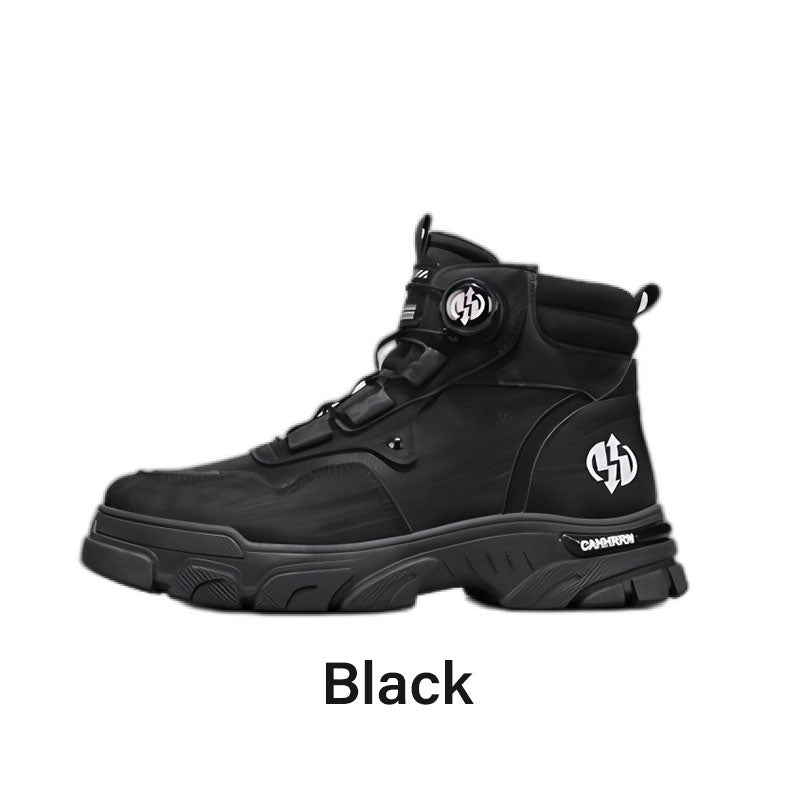 ⏰Men's outdoor swivel buckle work shoes（Waterproof, Anti-slip,Comfortable and Breathable）