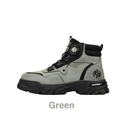 ⏰Men's outdoor swivel buckle work shoes（Waterproof, Anti-slip,Comfortable and Breathable）