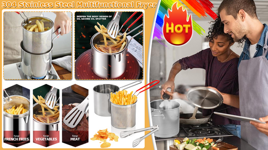 🎁Buy 2 Set Free Shipping⏳304 Stainless Steel Multifuntional Fryer
